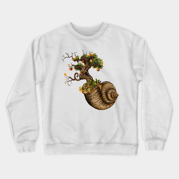 Snail Shell Garden Crewneck Sweatshirt by Deep Box